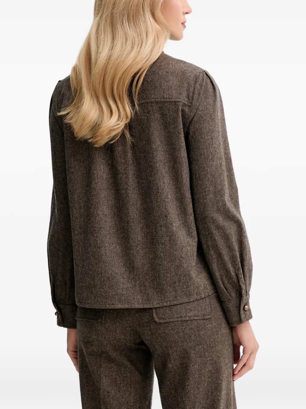 Sessun Long Sleeve Shirt In Brown