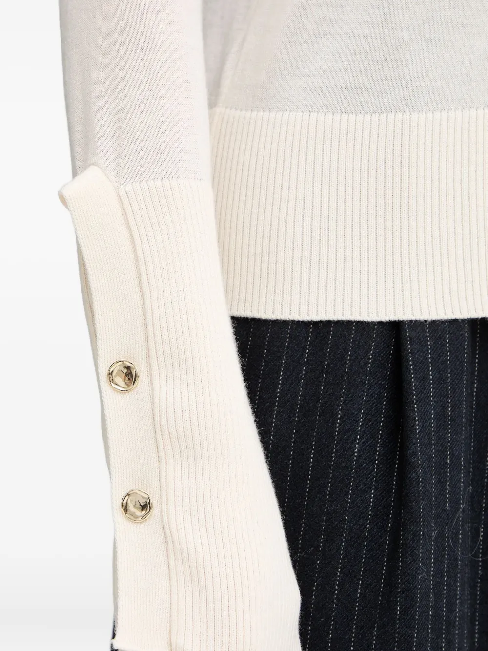 SIMONA CORSELLINI Vest verfraaid met knopen Beige