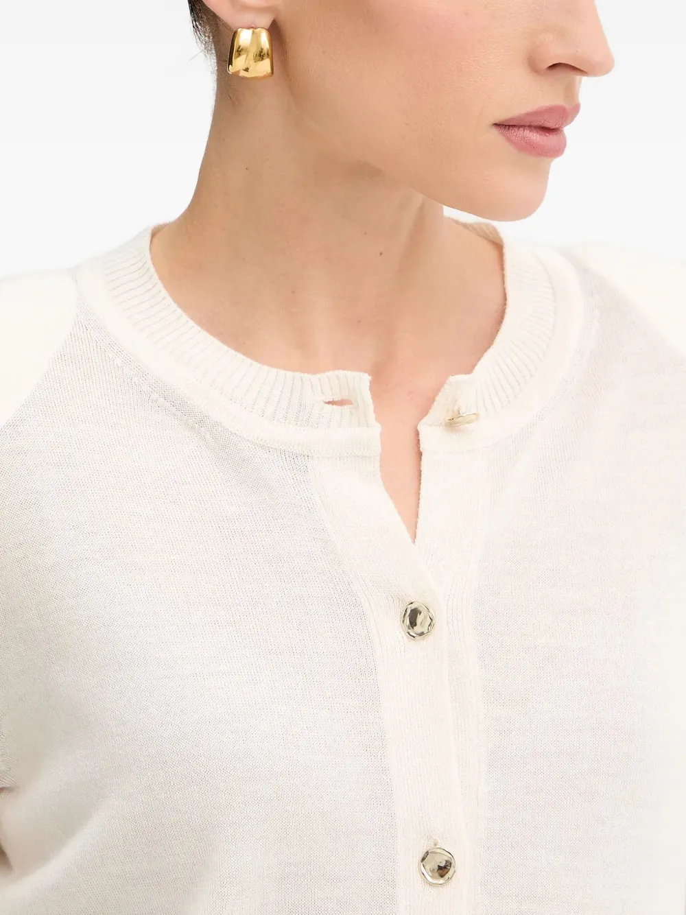 SIMONA CORSELLINI Vest verfraaid met knopen Beige