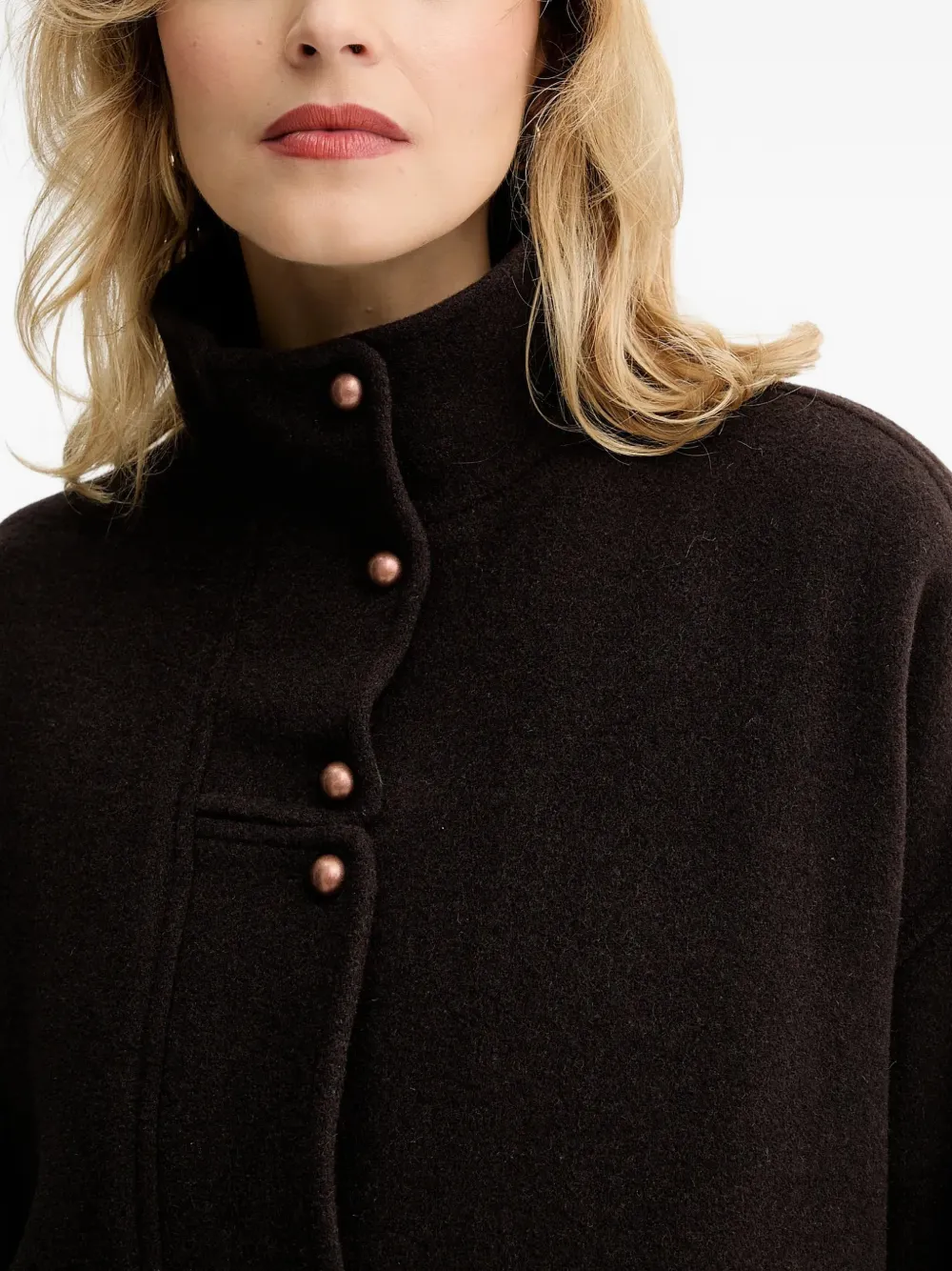 Sessun Single-breasted Coat In Black