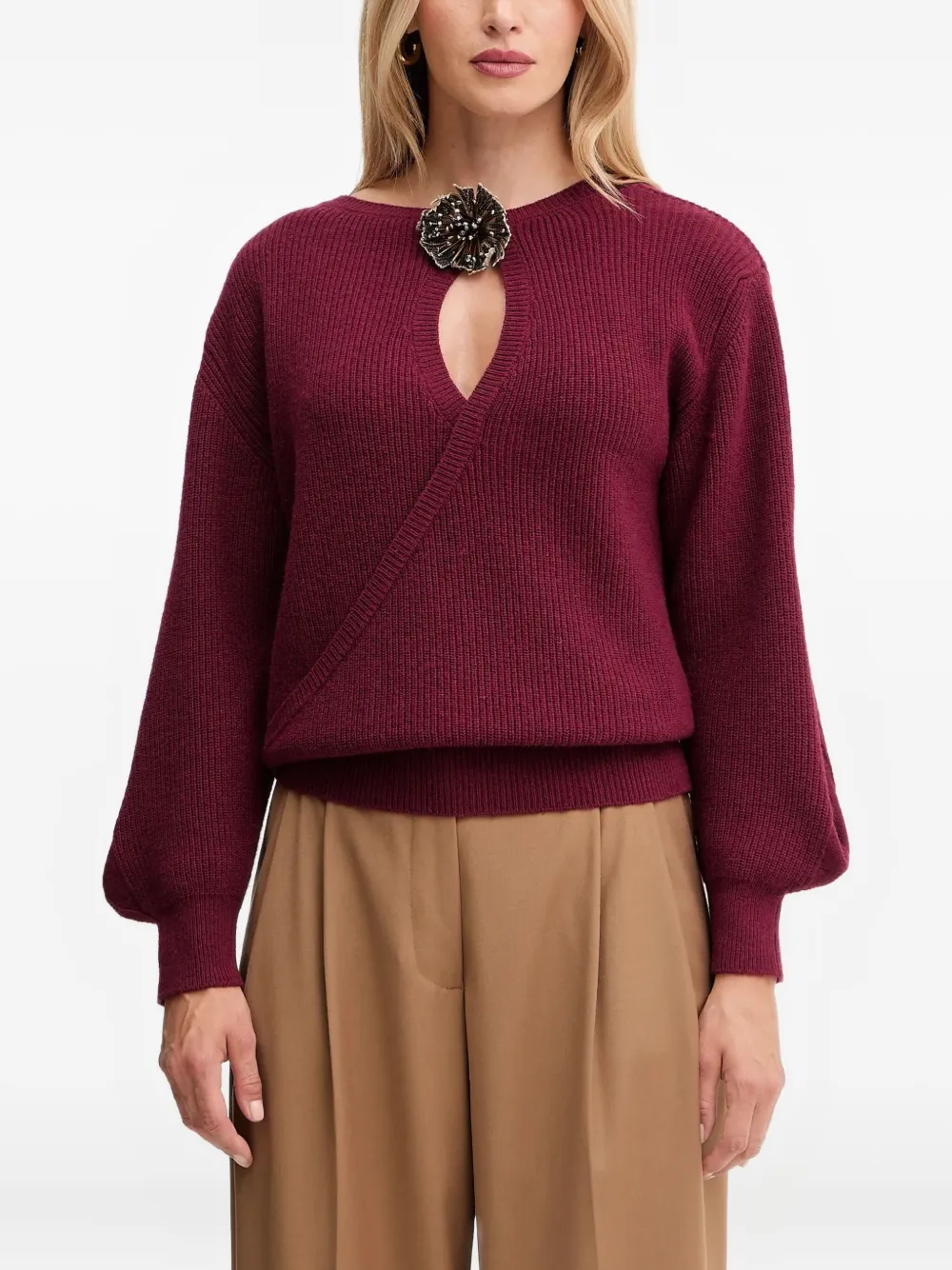 SIMONA CORSELLINI suéter con apliques | rojo | Image 1