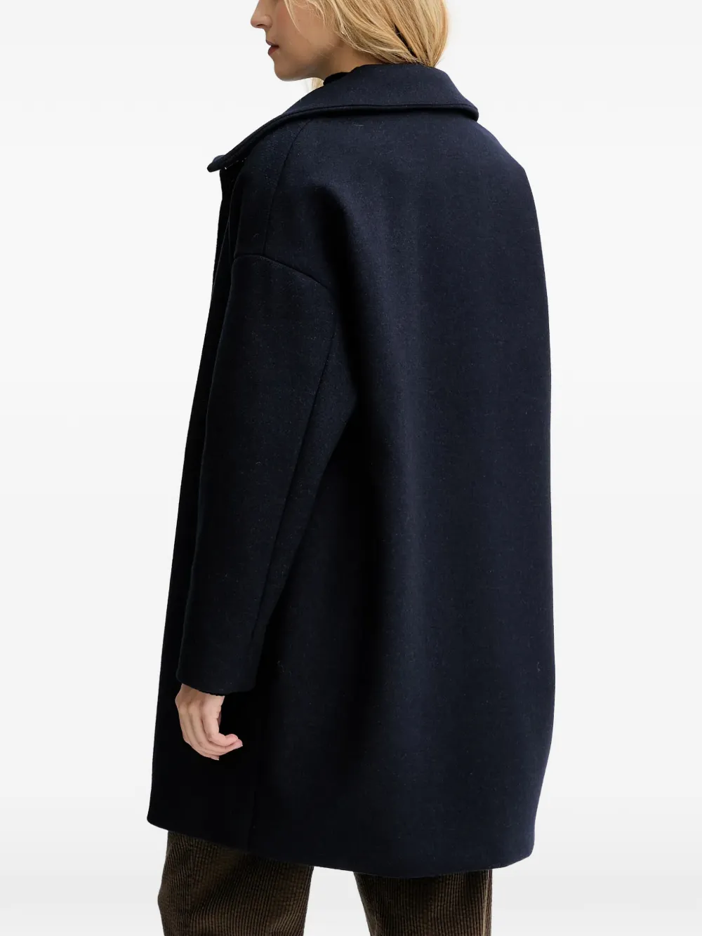 Sessun Single-breasted Oversized Coat In Blue