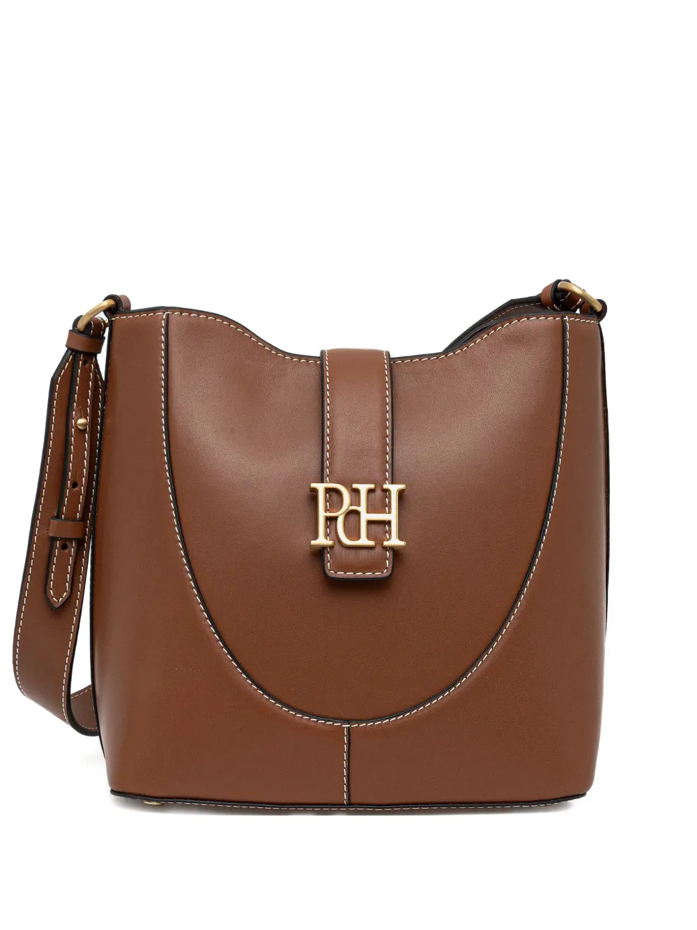 Pedro Del Hierro logo-plaque satchel - Marrone