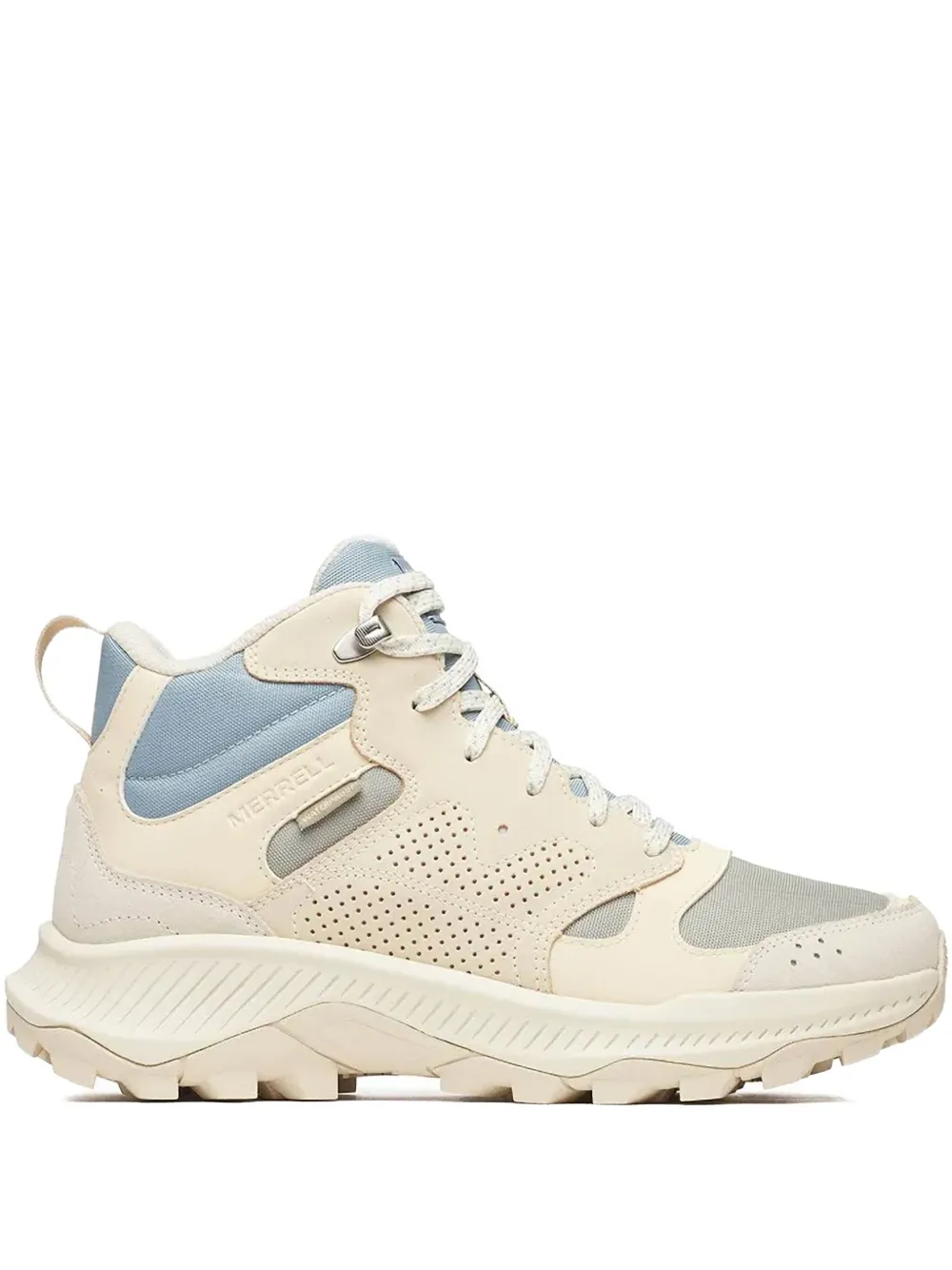 Merrell Tempo Sol Mid Wp Perforated Hiking Boots In Neutral