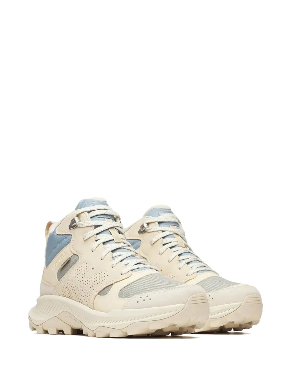 Merrell Tempo Sol Mid Wp Perforated Hiking Boots In Neutral