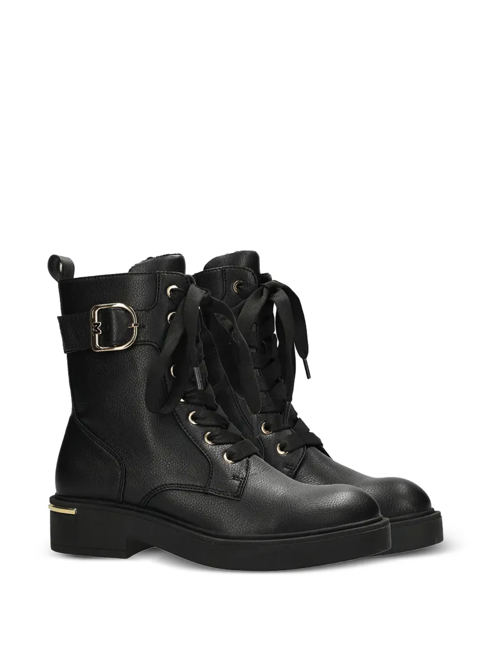  Mexx Buckle Lace-up Boots - Black 