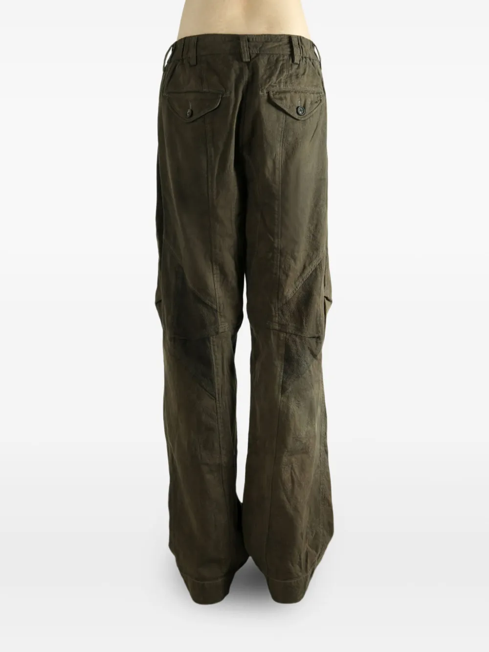 Ziggy Chen Straight plooibroek Groen