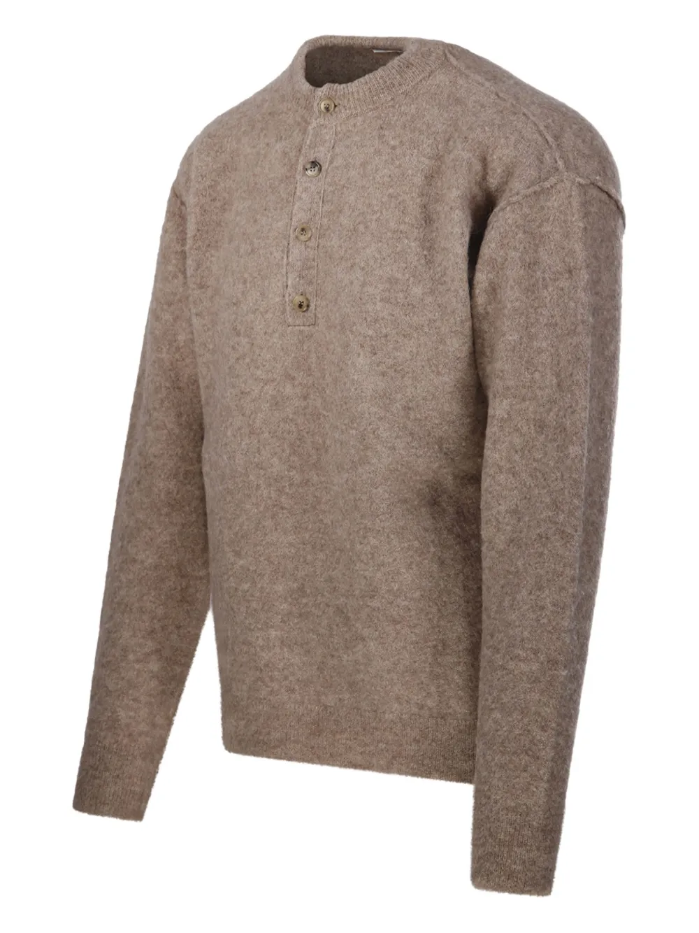 Haikure Trui met knoopsluiting Beige