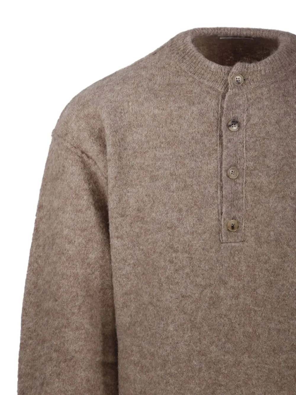 Haikure Trui met knoopsluiting Beige