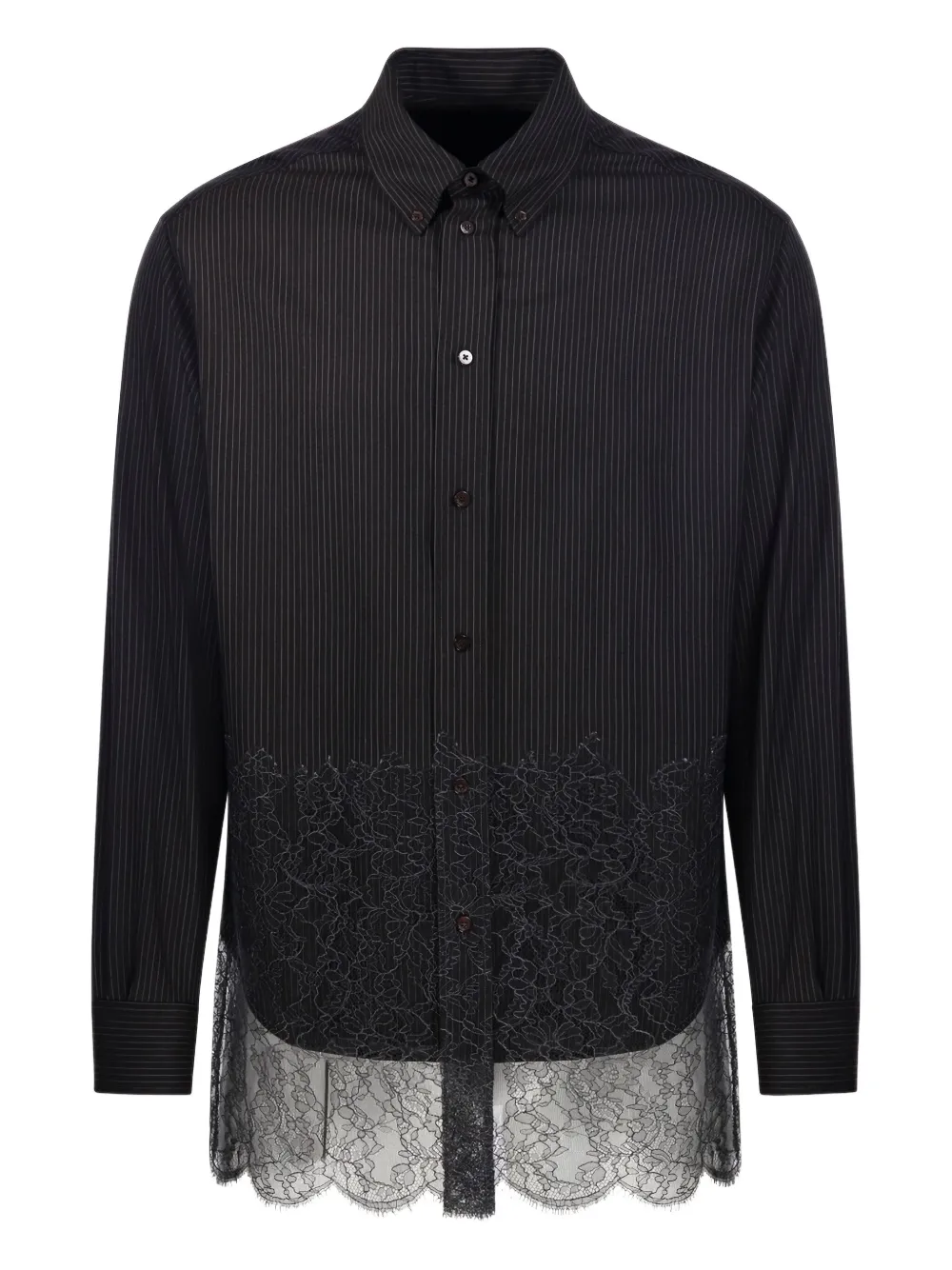 FENDI camisa con detalle de encaje | marrón | Image 1