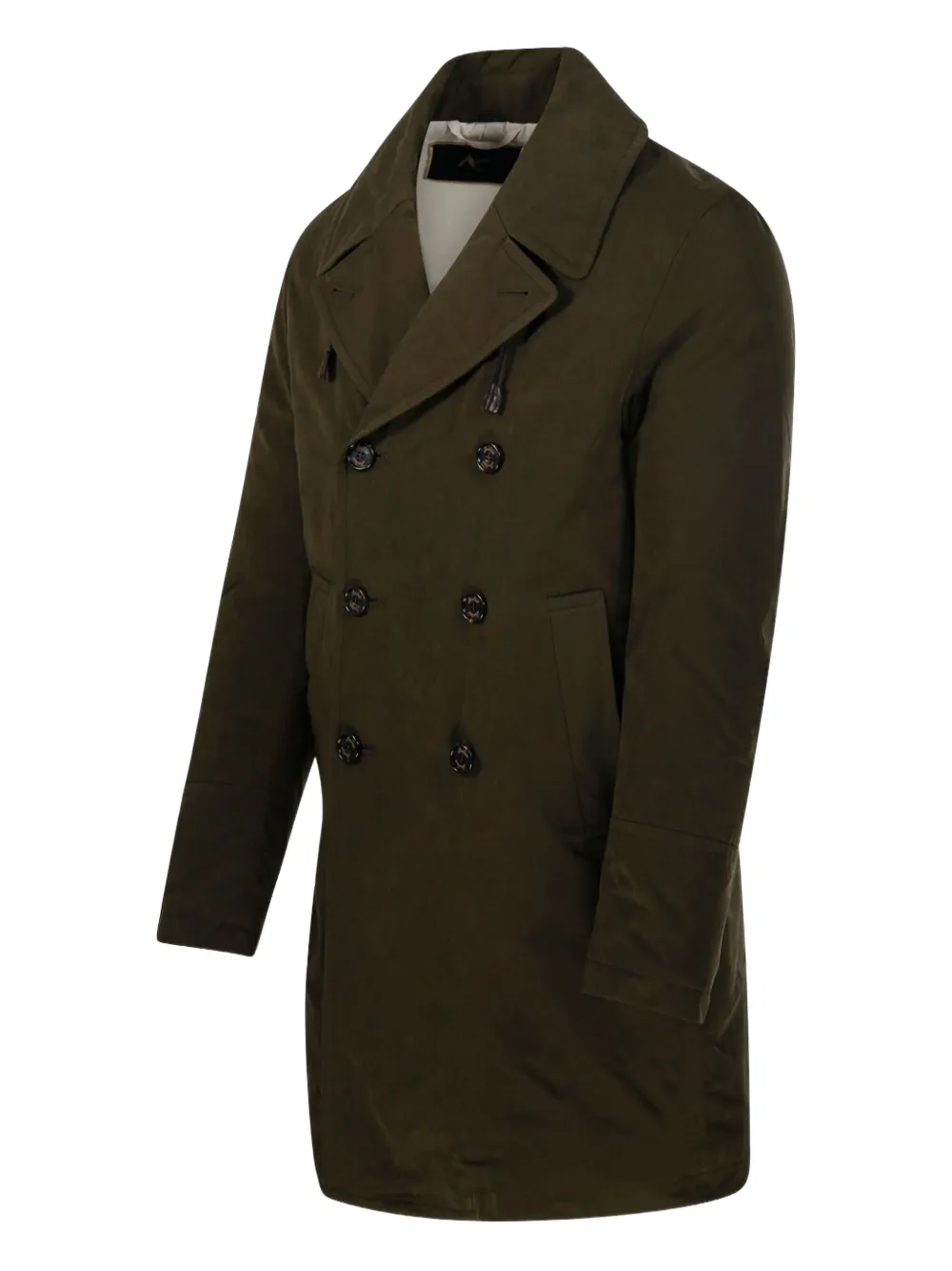 Sealup Double-breasted Trench Coat In Brown
