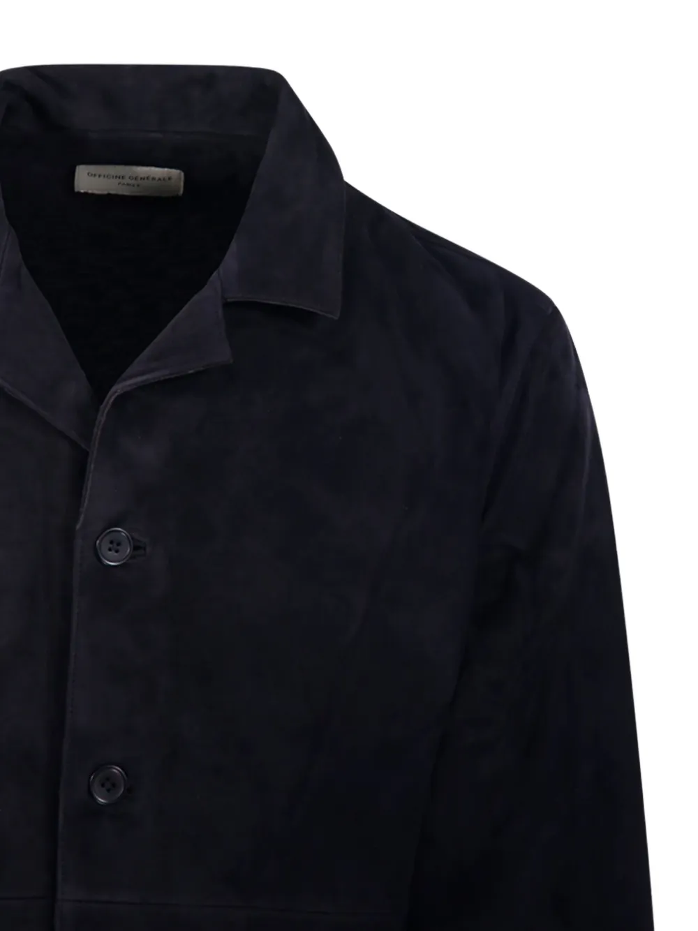 Officine Generale Single-breasted Casual Jacket In Blue