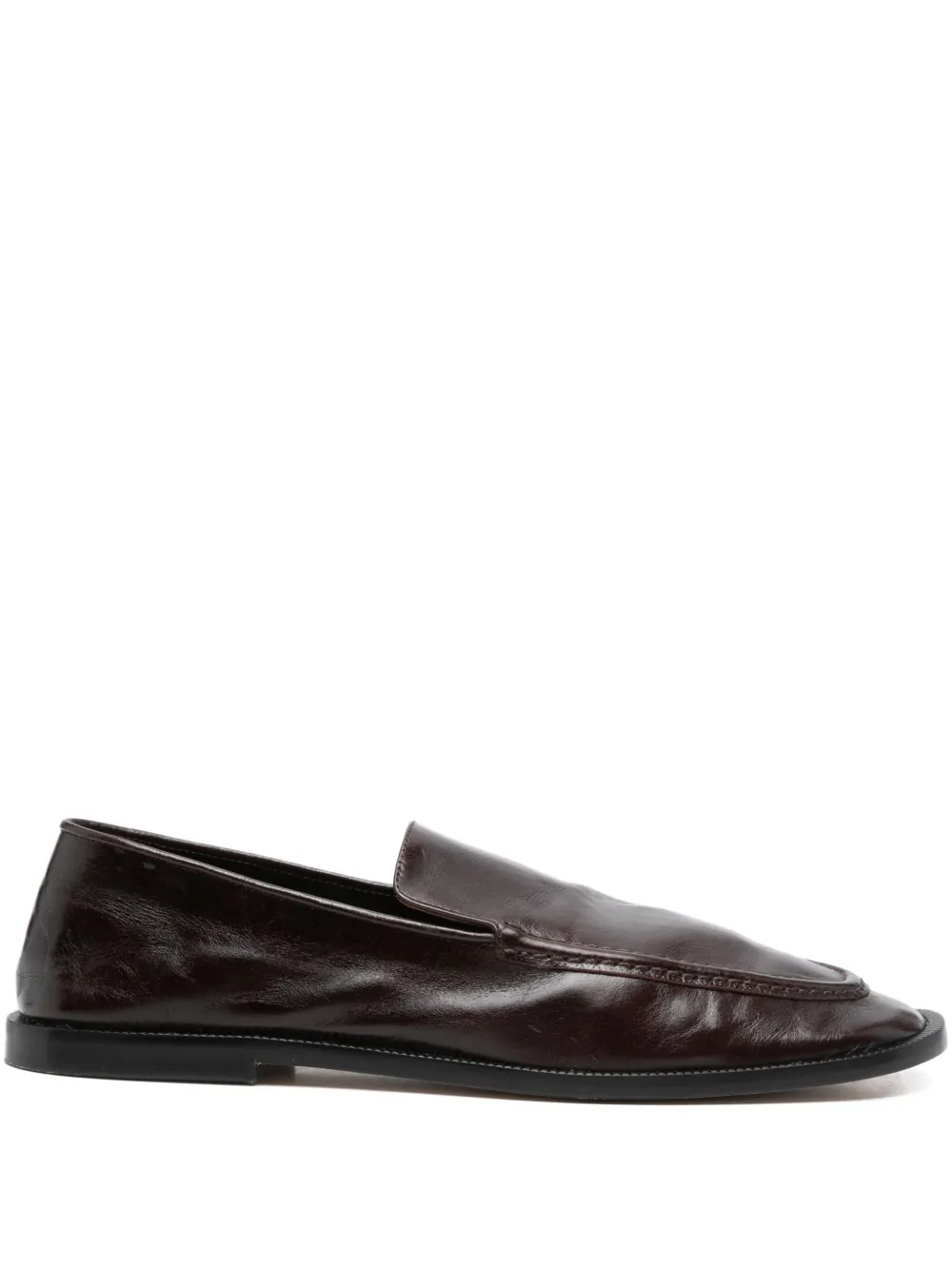 Alysi Leather Loafers In Brown