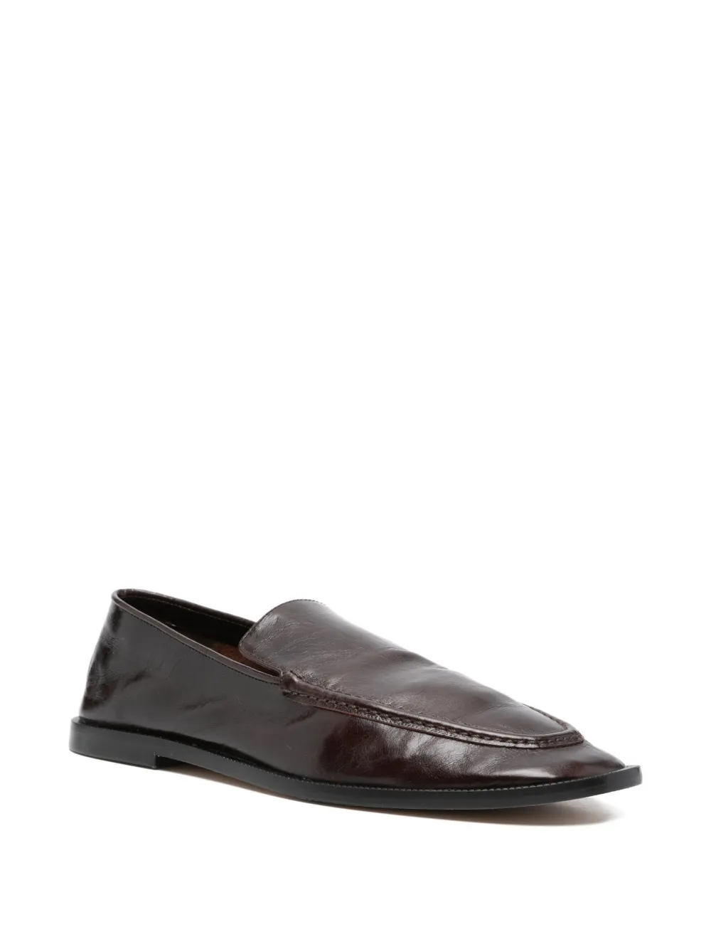 Alysi Leren loafers - Bruin