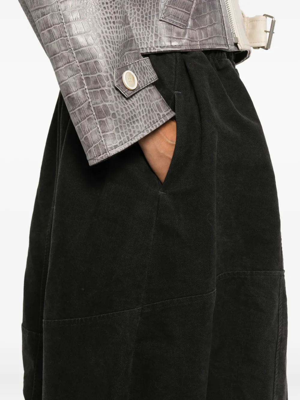 YMC Parachute elastische rok Grijs