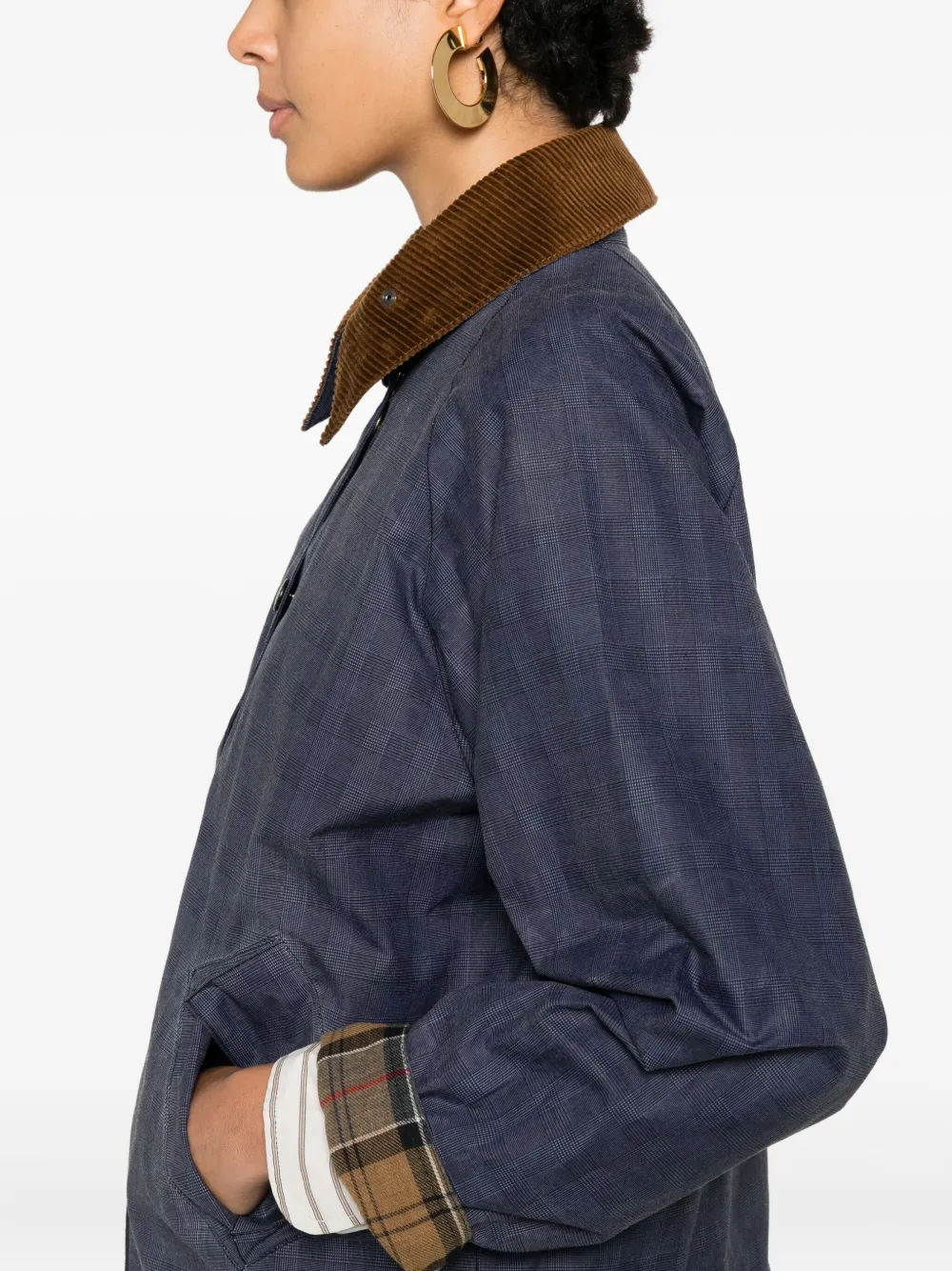 Barbour Transport jack met ribfluwelen kraag Grijs