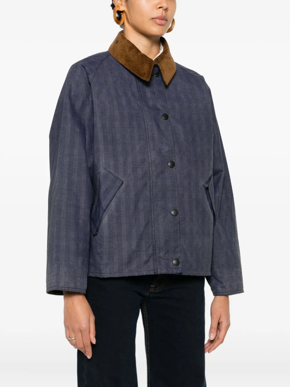 Barbour Transport jack met ribfluwelen kraag Grijs