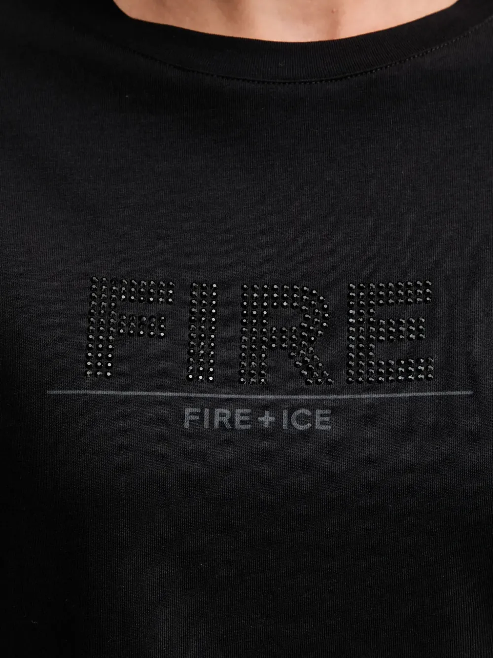 BOGNER FIRE+ICE Sinja verfraaid T-shirt Zwart