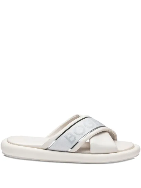 BOGNER criss-cross logo flat sandals