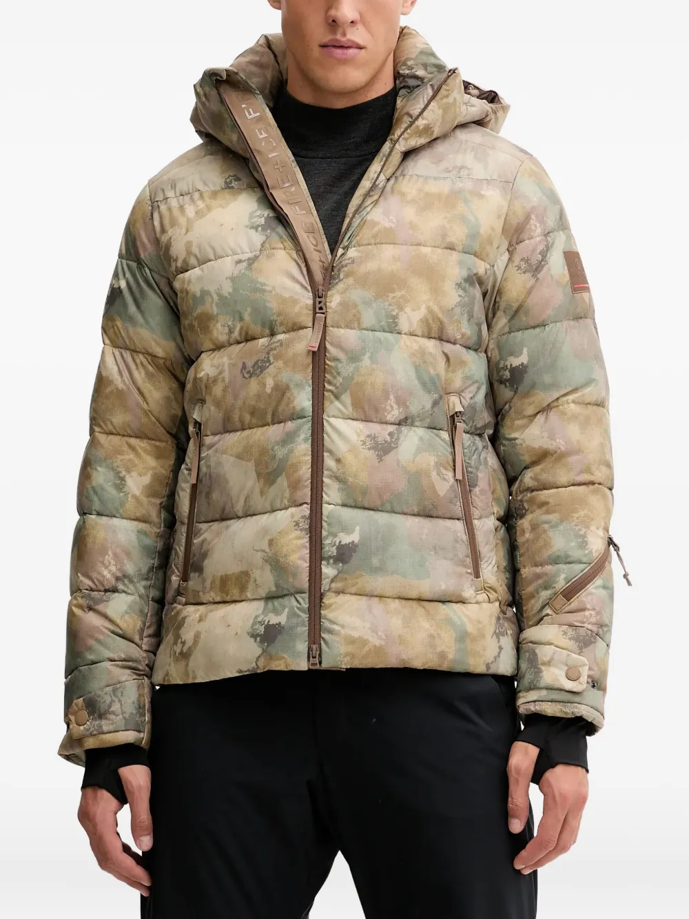 BOGNER FIRE+ICE camouflage-pattern hooded ski jacket | Neutrals | Image 1