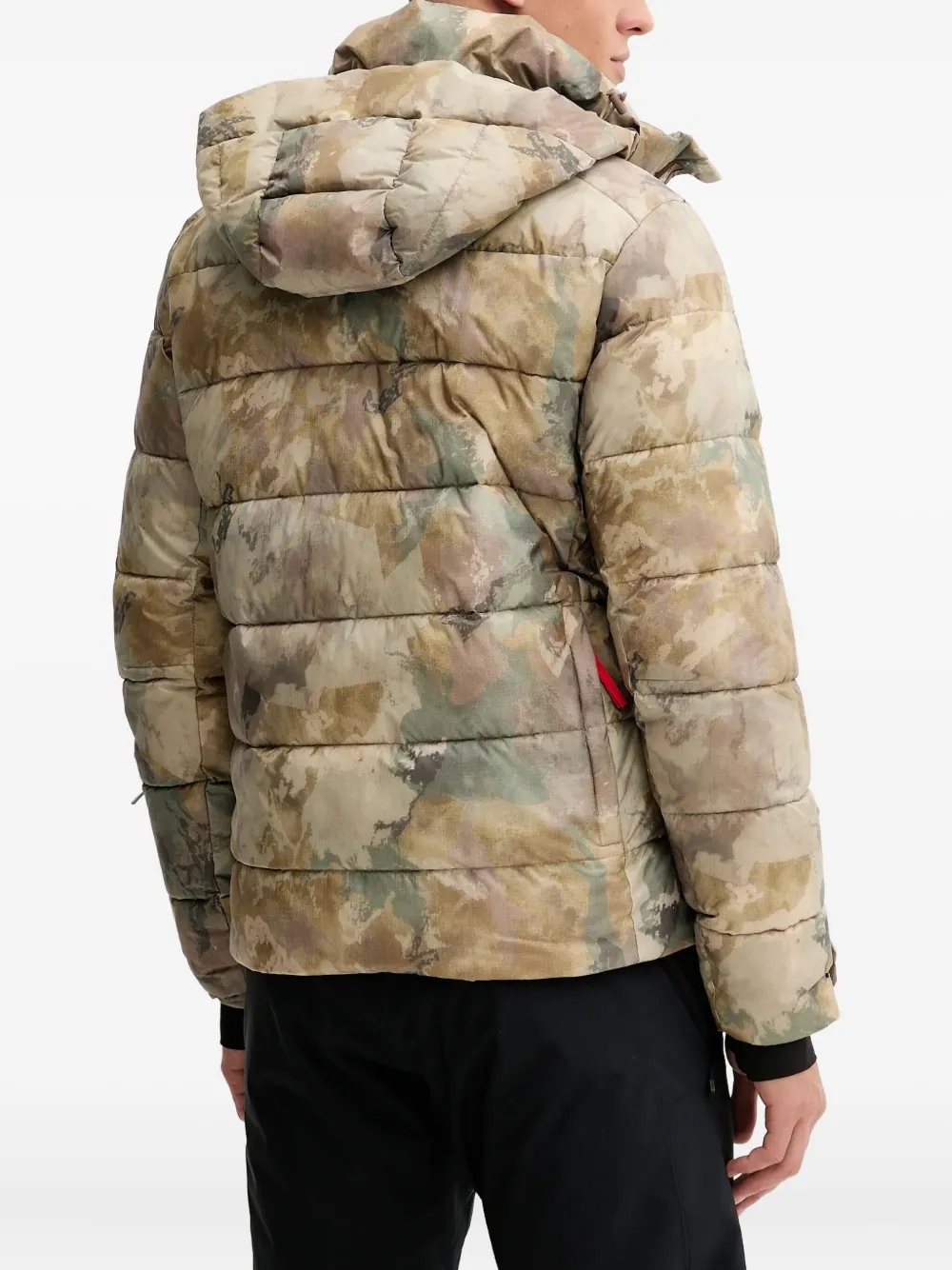 Bogner Fire+ice Camouflage-pattern Hooded Ski Jacket In Neutral