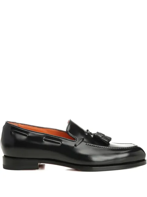 Santoni Enamelled leather loafers