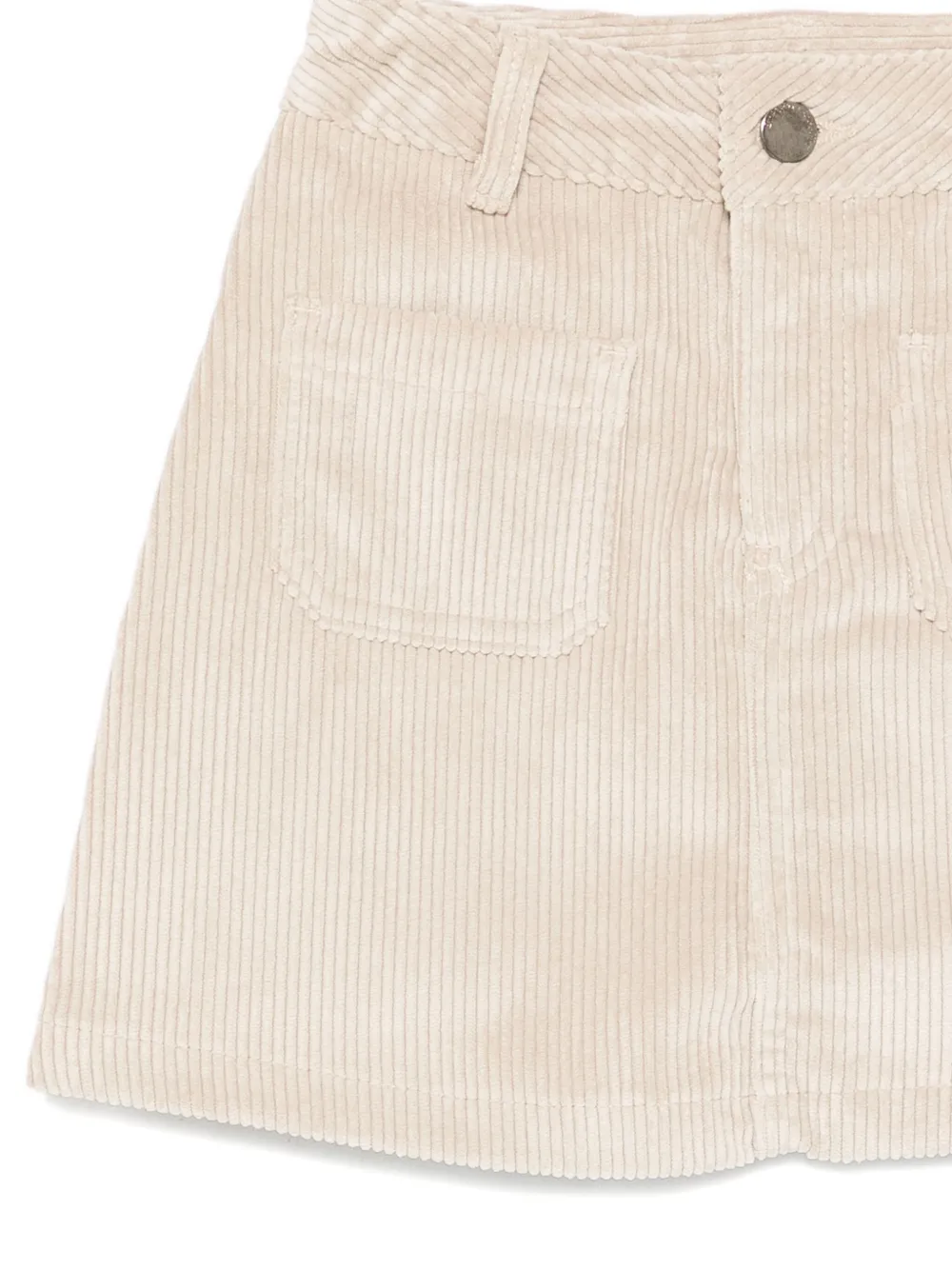 Emporio Armani Kids Ribfluwelen mini-rok Bruin