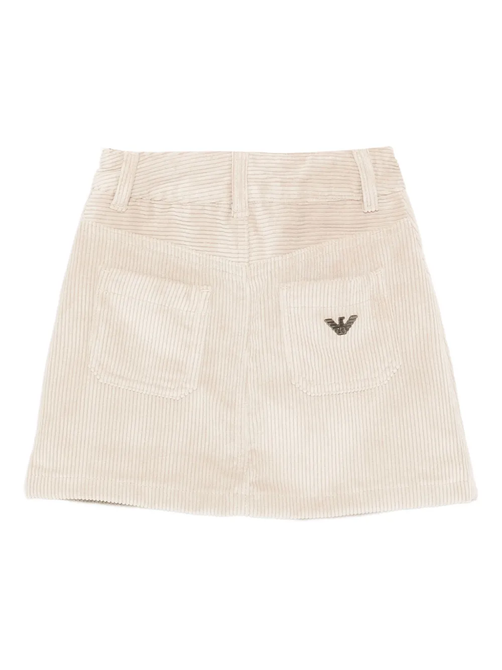 Emporio Armani Kids Ribfluwelen mini-rok Bruin