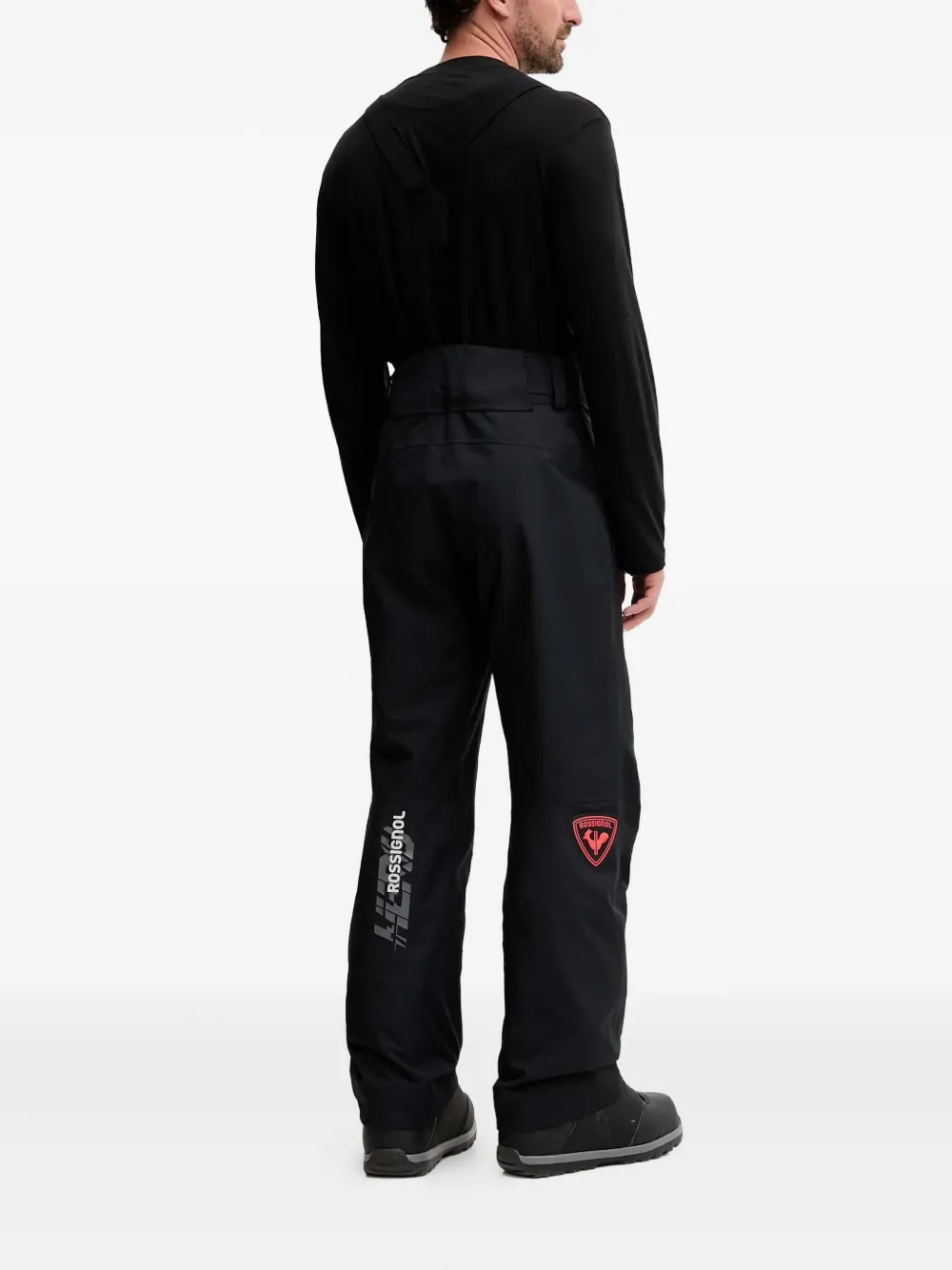 Rossignol Hero skibroek met bretels en logoprint Zwart