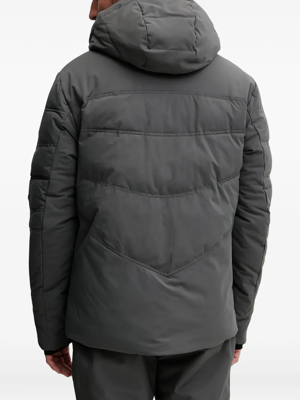 Rossignol Hooded Zip-fastening Ski Jacket In Gray