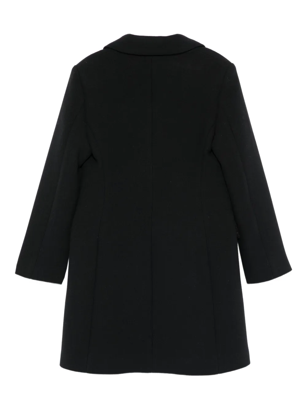 Elisabetta Franchi La Mia Bambina Double-breasted Embellished Coat In Black