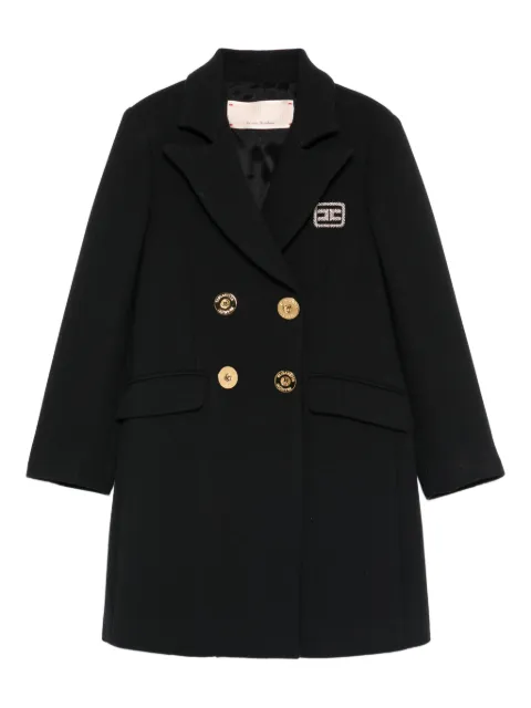 Elisabetta Franchi La Mia Bambina double-breasted embellished coat