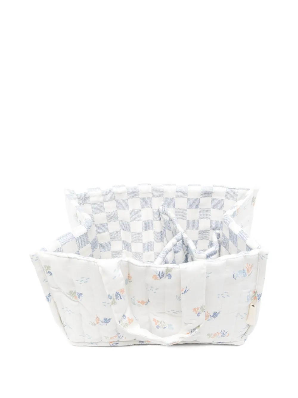 Avery Row Quilted Graphic-print Changing Bag In White