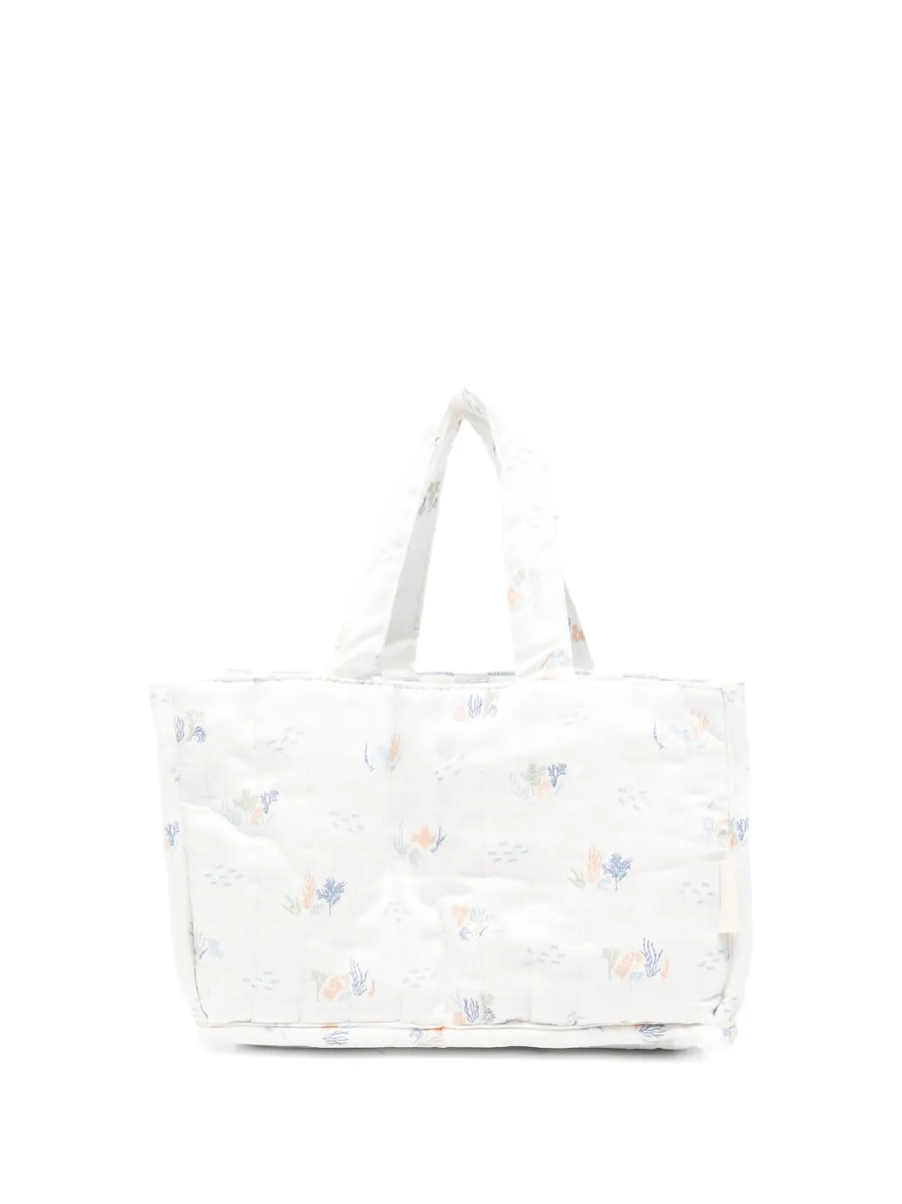 Avery Row Quilted Graphic-print Changing Bag In White