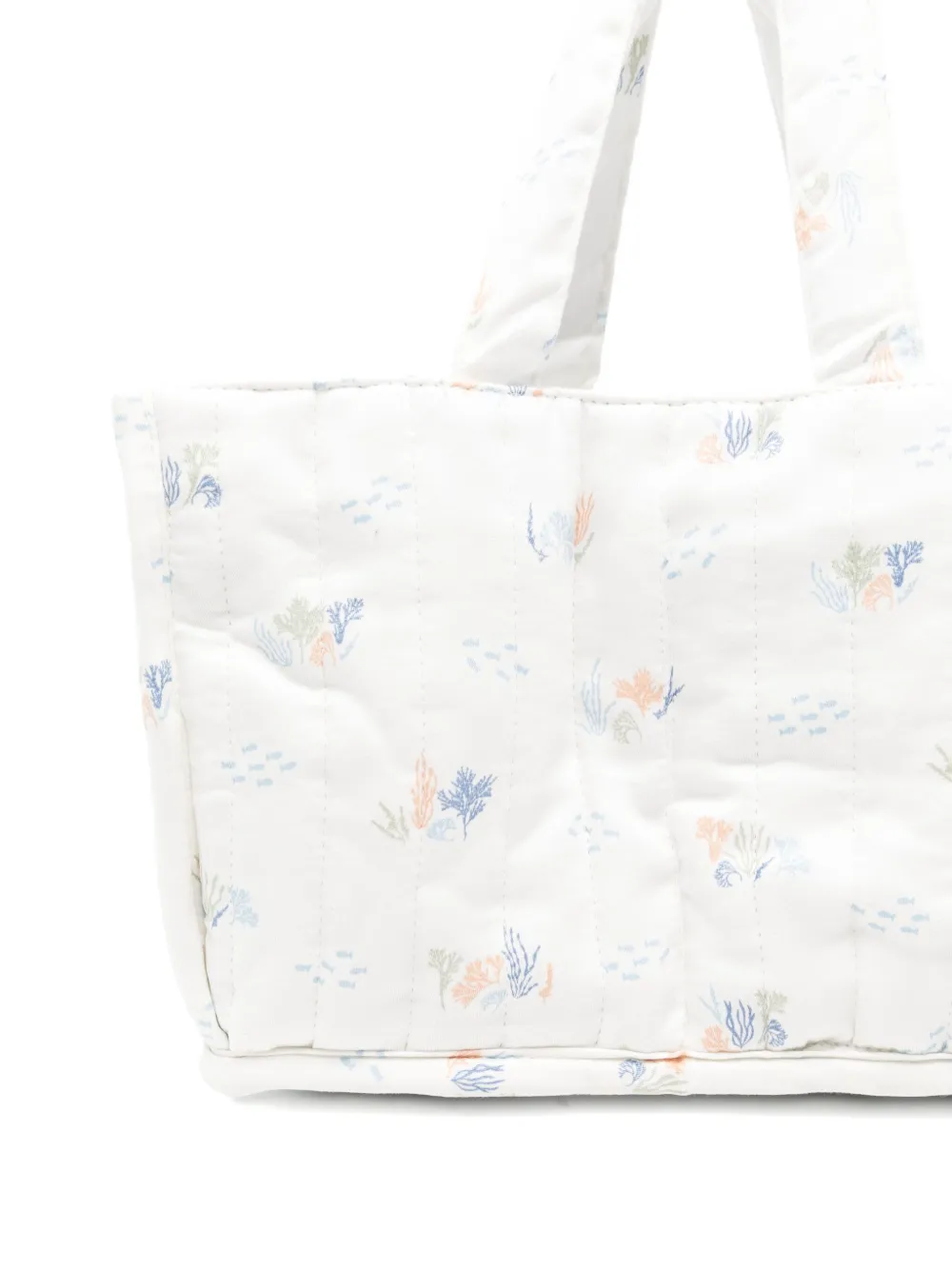 Avery Row Quilted Graphic-print Changing Bag In White