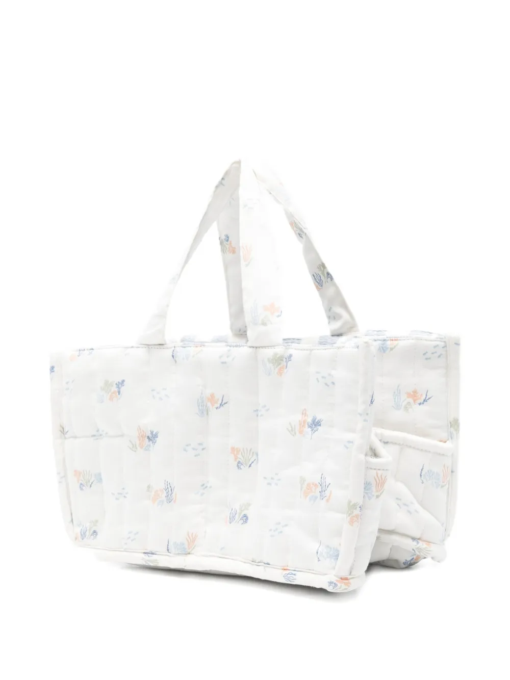 Avery Row Quilted Graphic-print Changing Bag In White