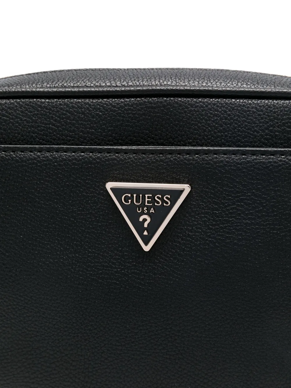 Guess Usa Meridian Ii Logo-plaque Cross Body Bag In Black