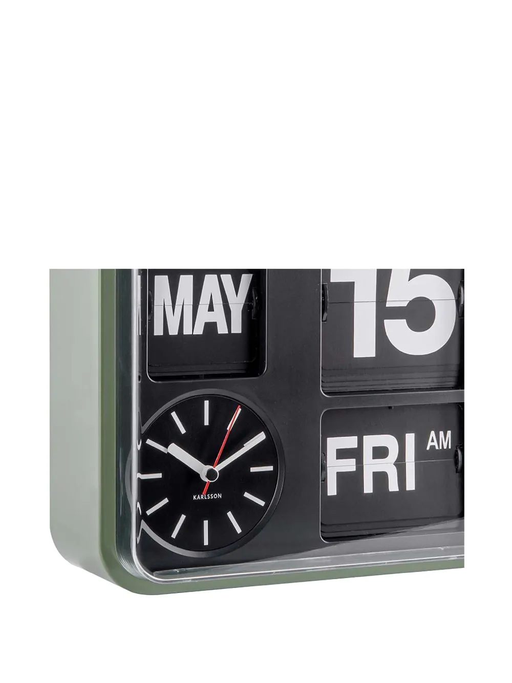 Karlsson Flip Calendar Wall Clock In Black