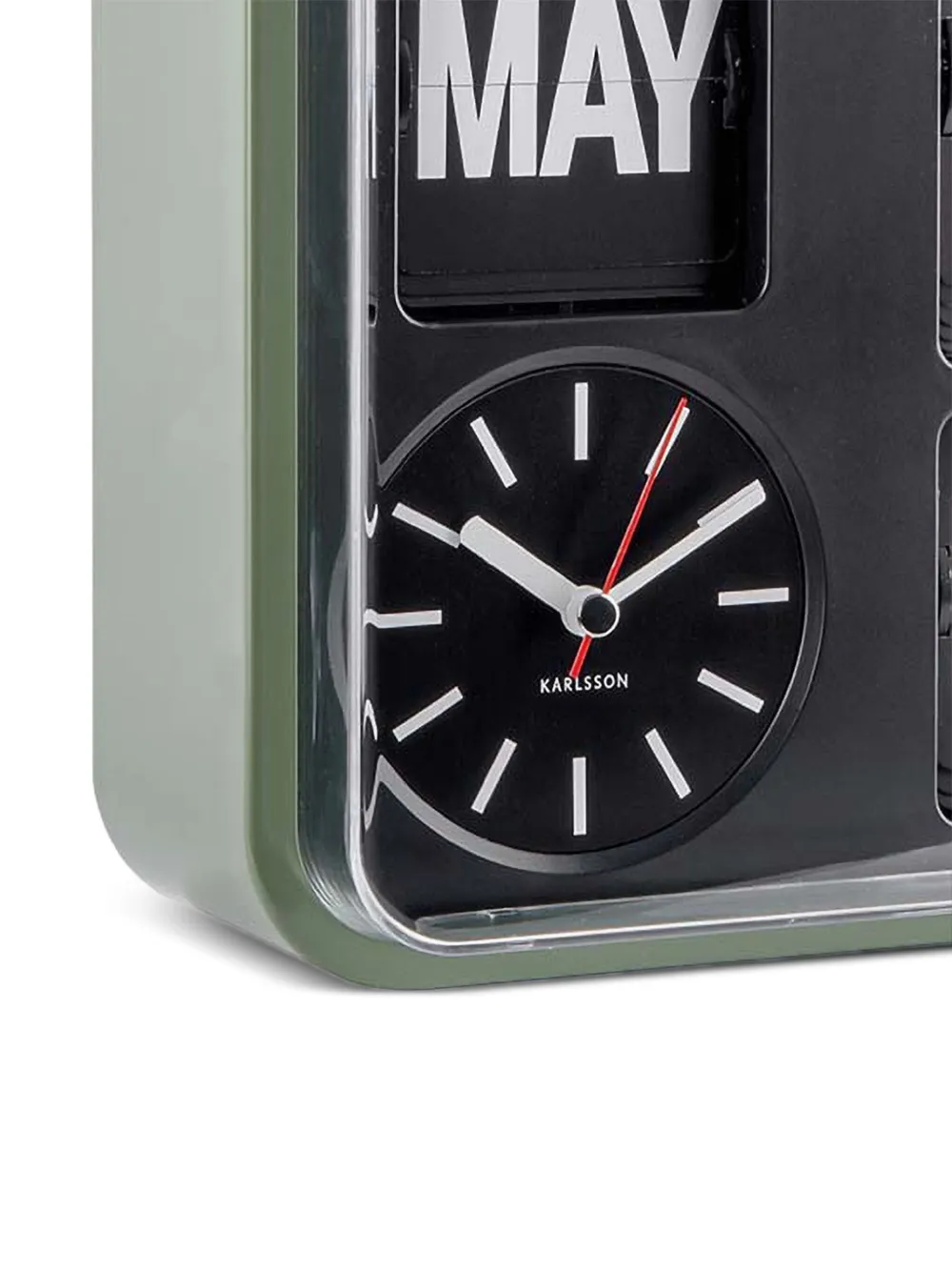  Karlsson Flip Calendar Wall Clock - Black 