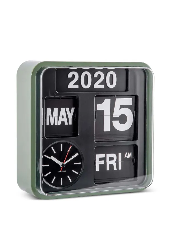 Karlsson Flip Calendar Wall Clock | Black | FARFETCH
