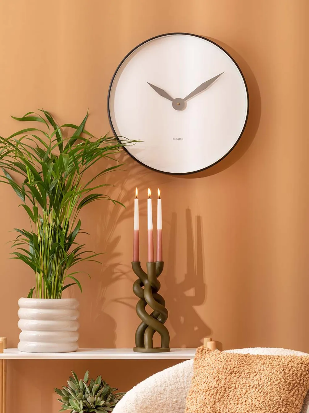 Karlsson Albatross Wall Clock In Black