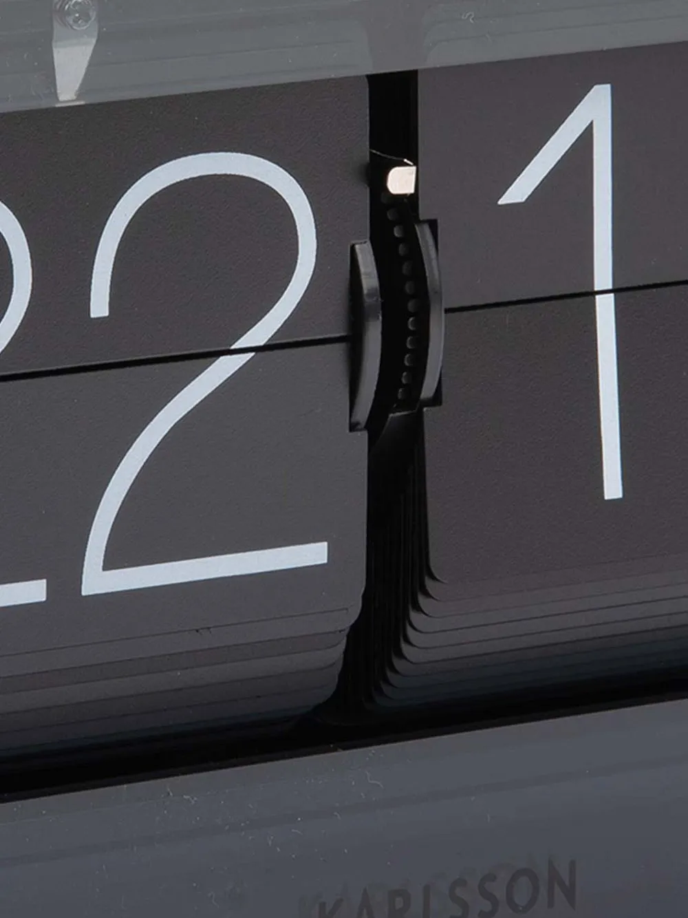 Karlsson Boxed-flip Clock In Black