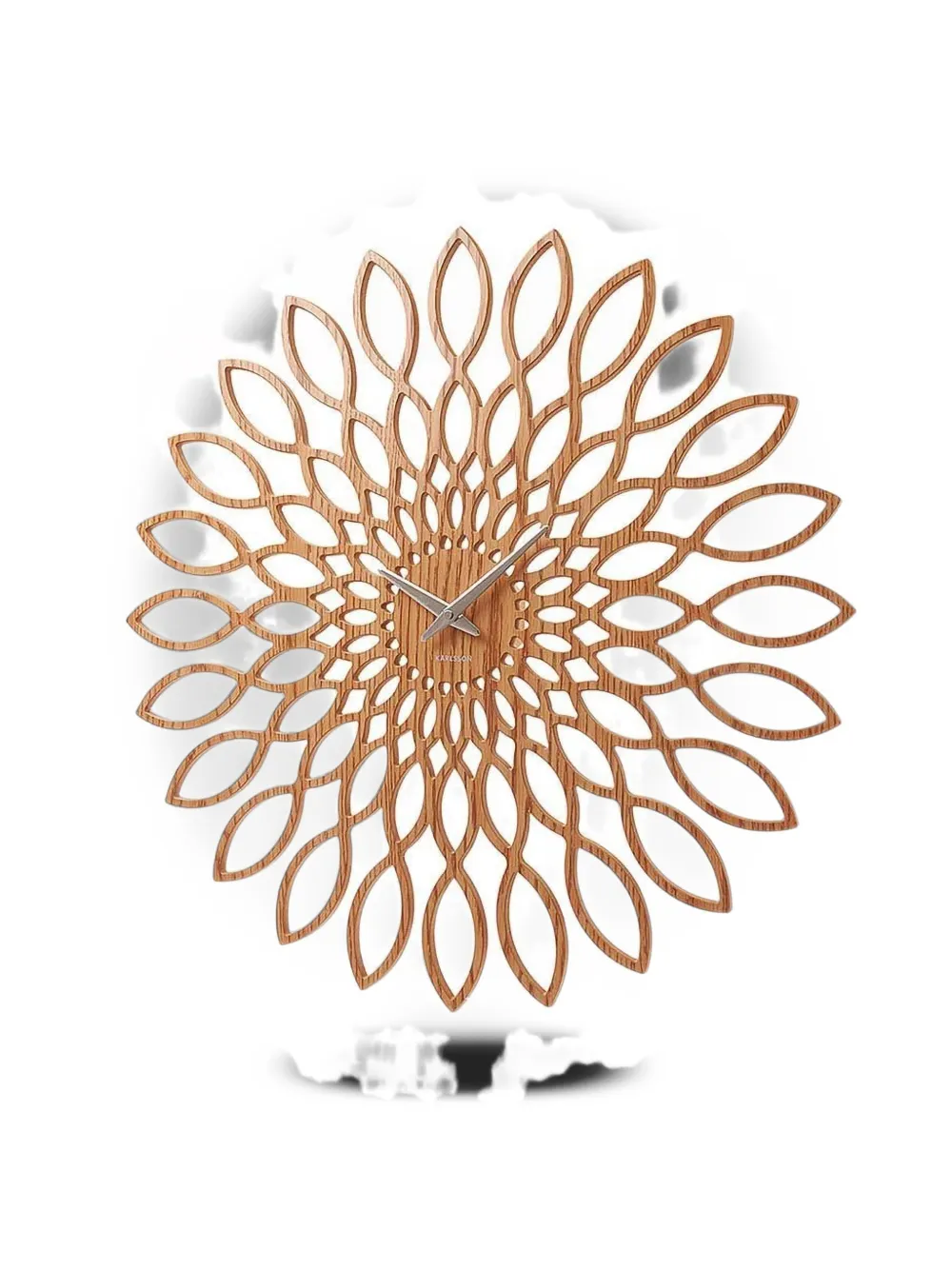 Karlsson Sunflower open-work wall clock - Braun
