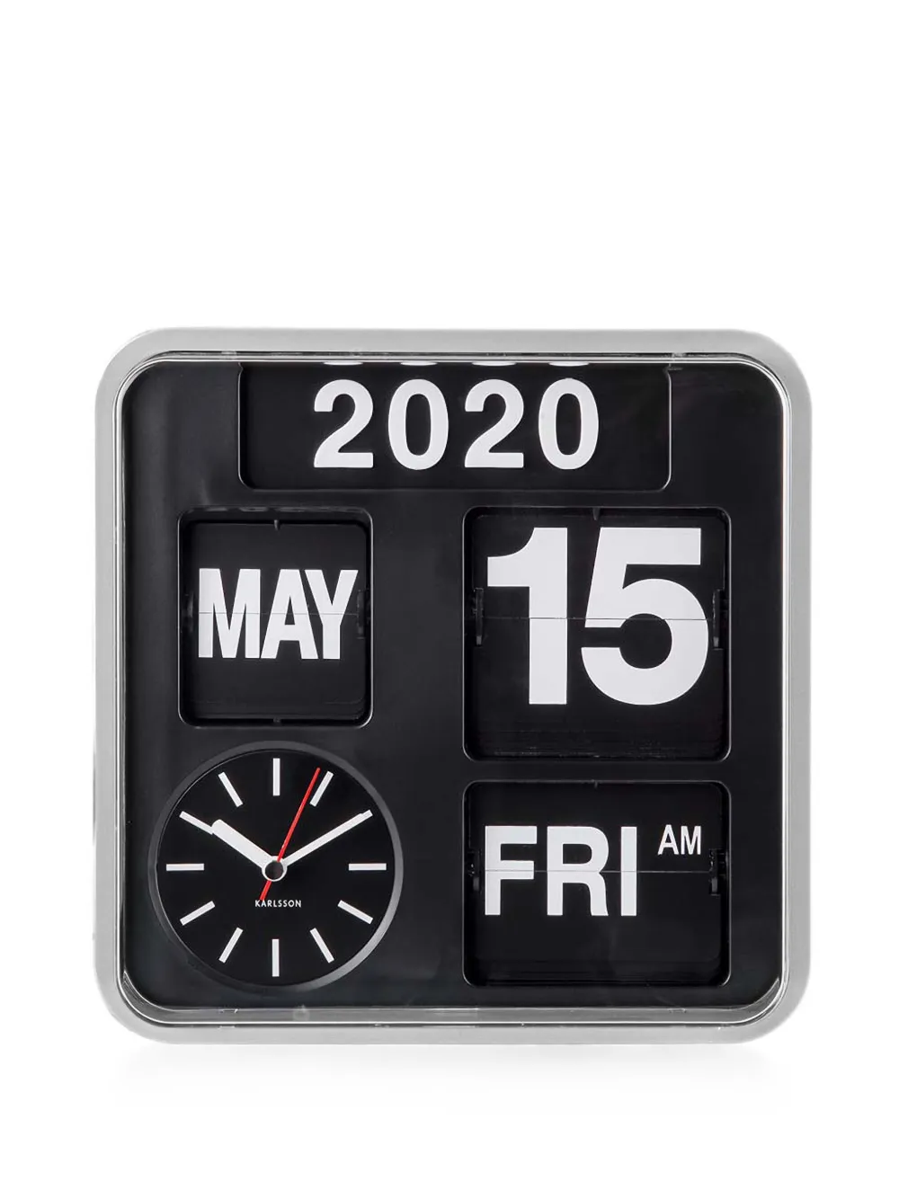 Karlsson mini square flip wall clock - Grau
