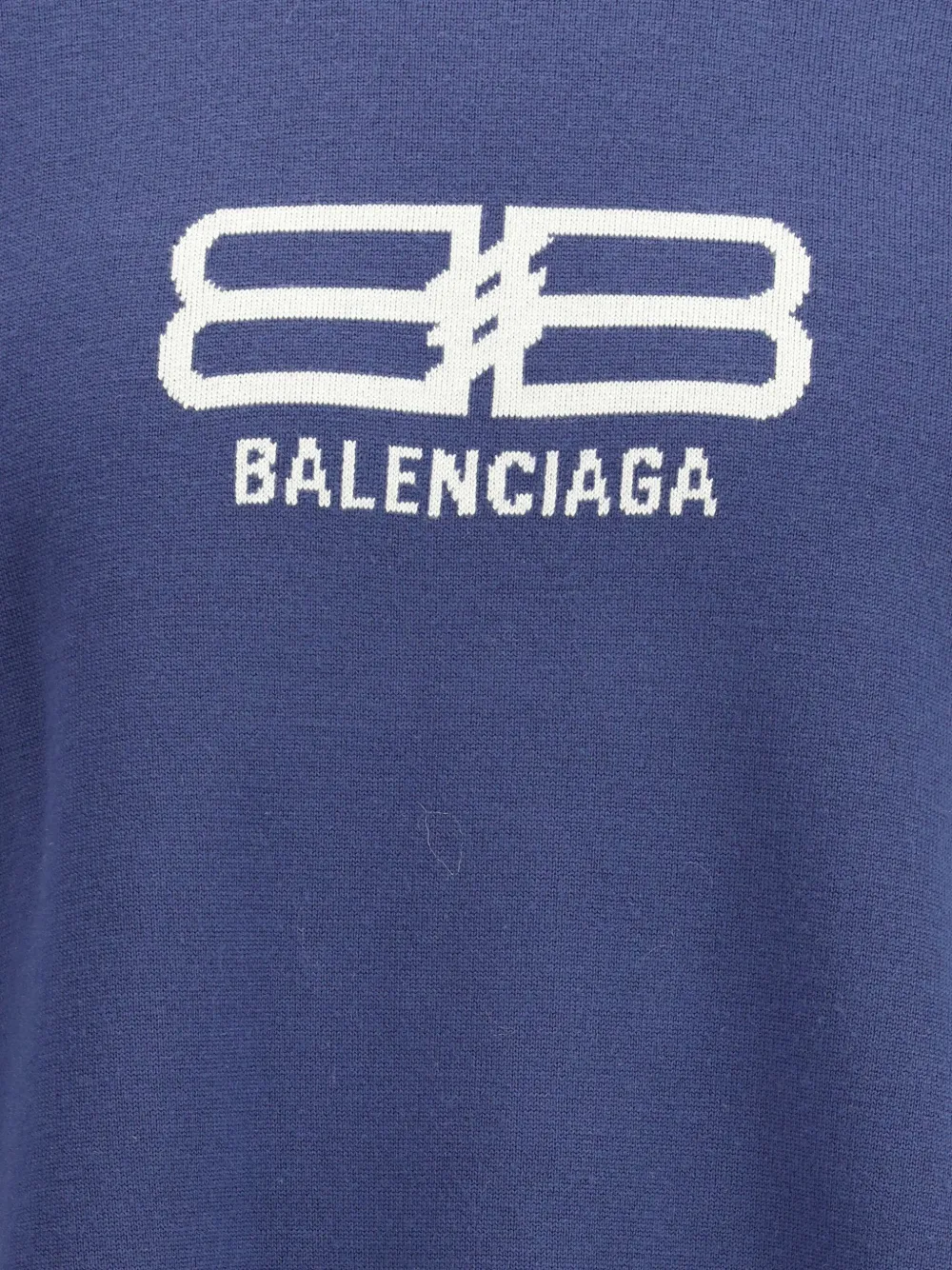 Balenciaga Trui met logoprint en ronde hals Blauw