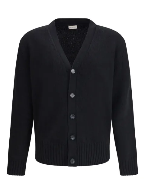 Moncler button-fastening logo-patch cardigan