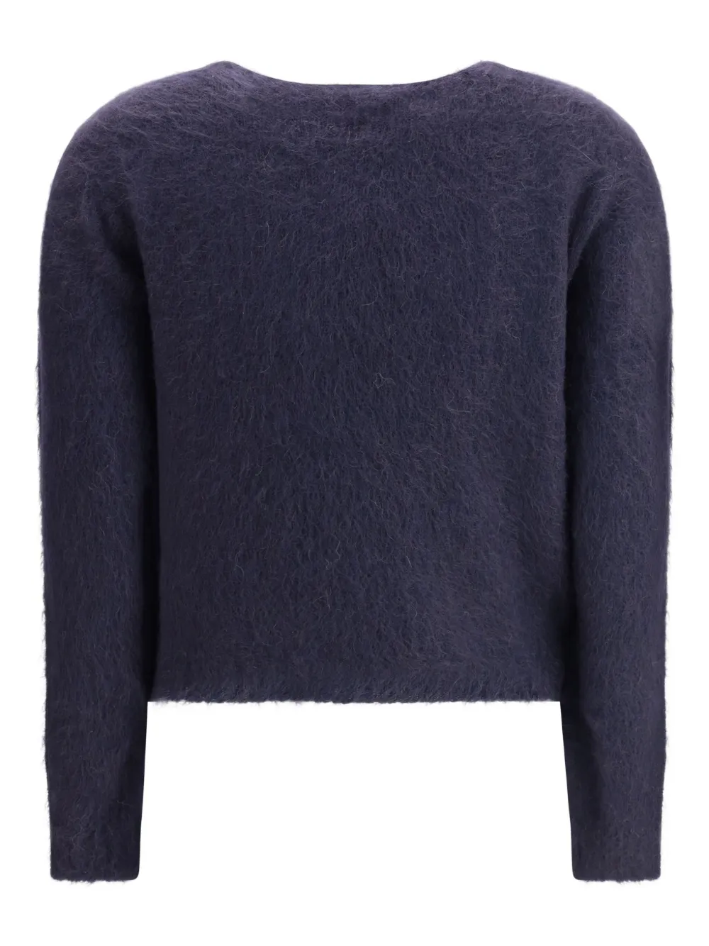Max Mara Turtleneck Sweater In Brushed Mohair-blend Yarn In Blue