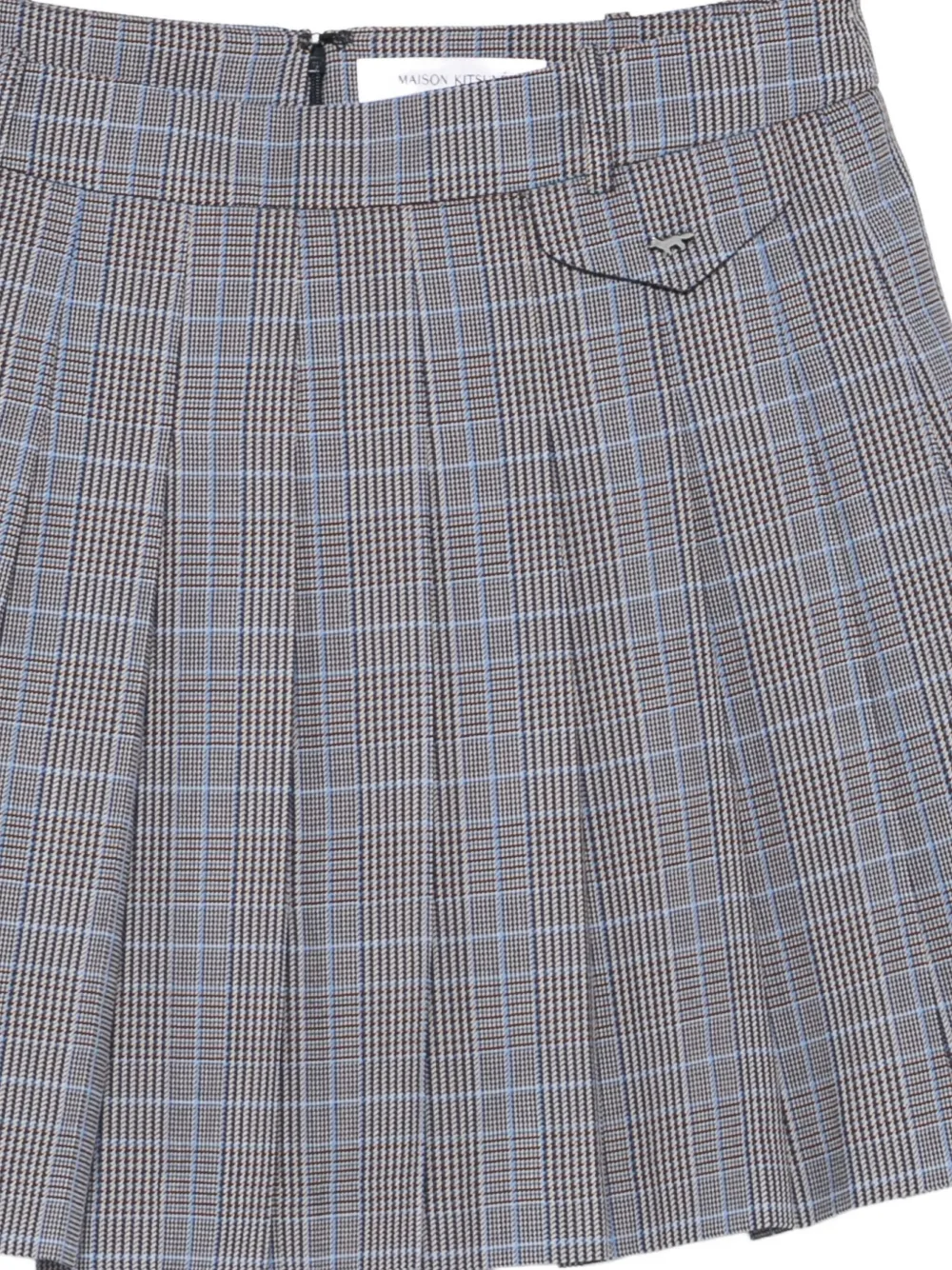 Maison Kitsuné Pleated Mini Skirt In Gray