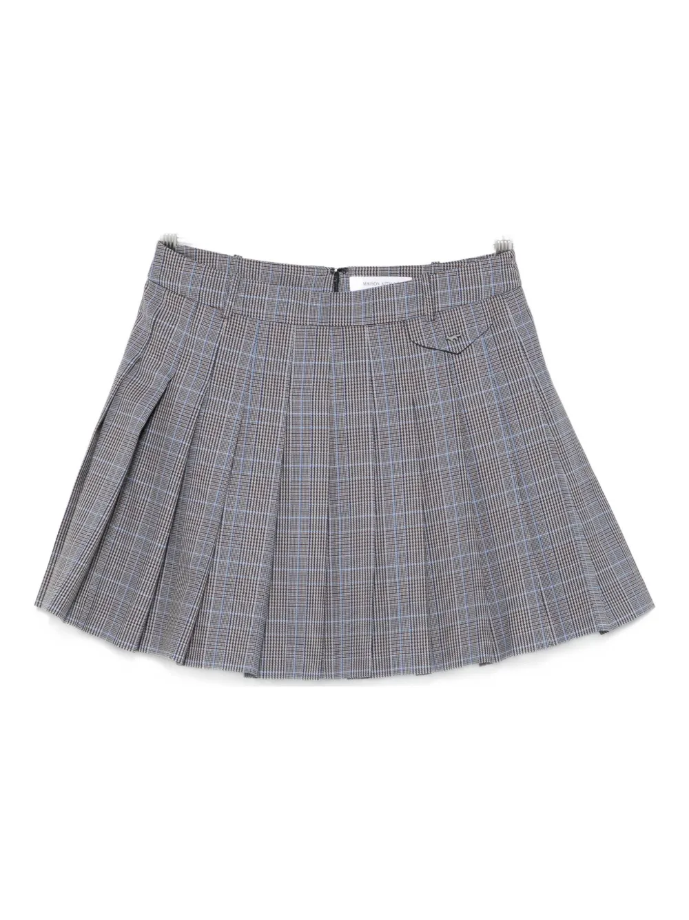 Maison Kitsuné Pleated Mini Skirt In Gray