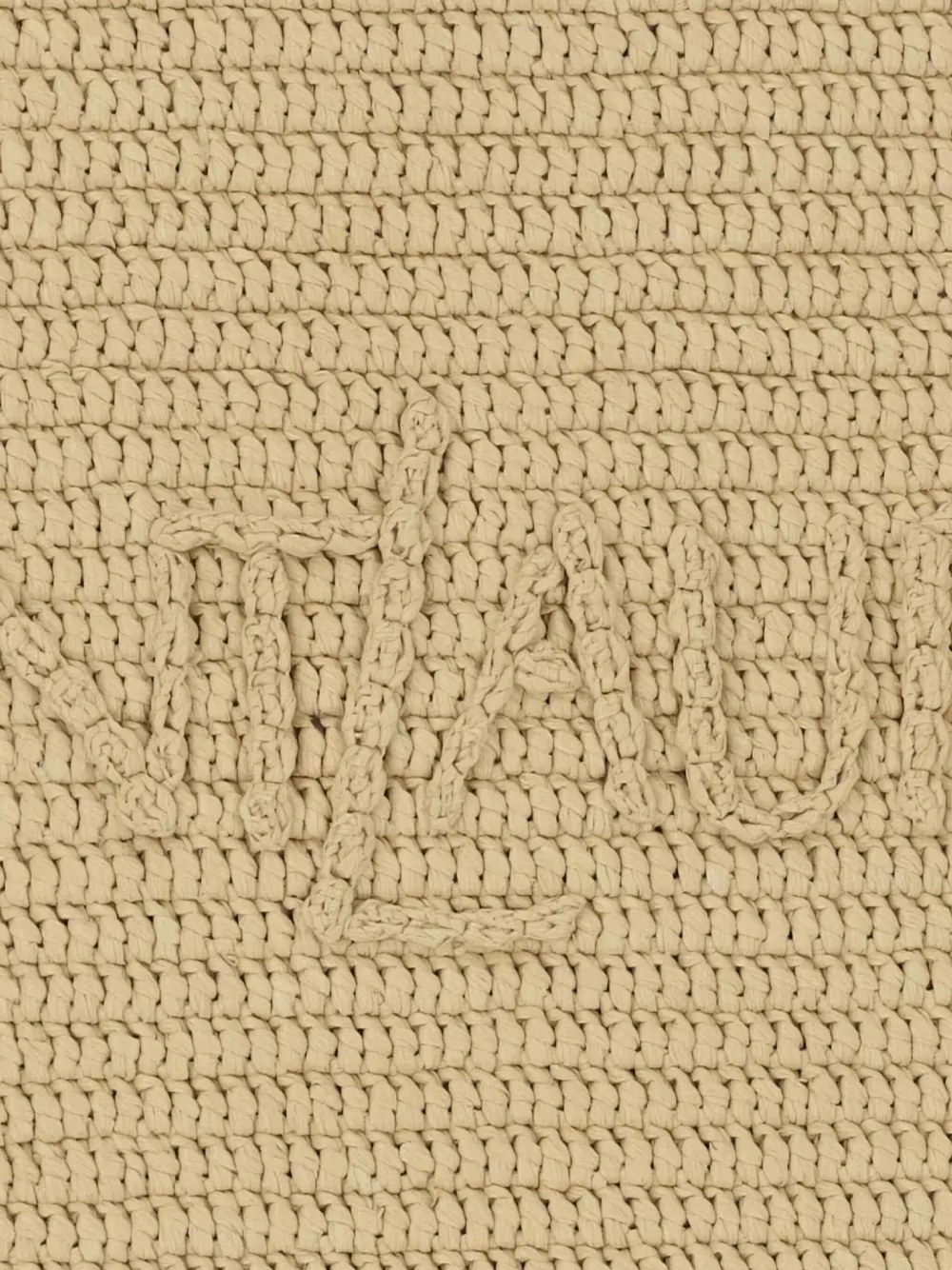 Logo Raffia Tote Bag